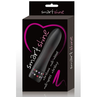 Mini vibromasseur noir à strass