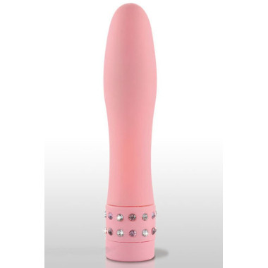 Mini vibromasseur rose à strass