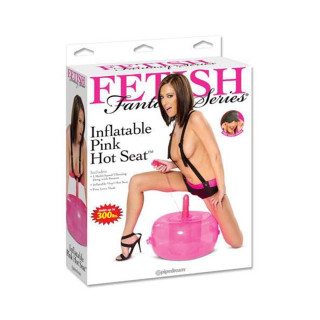Siege gonflable rose avec vibromasseur télécommandé